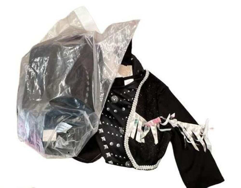 Party City Cowgirl Costume Size Small Black Studded Jacket